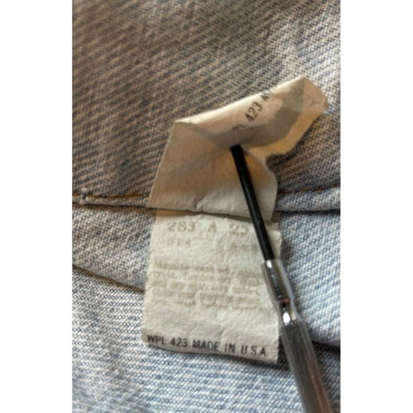 Vintage 80's Mens Small Levis Strauss Denim Jean Trucker Jacket WPL423 USA - Picture 4 of 10
